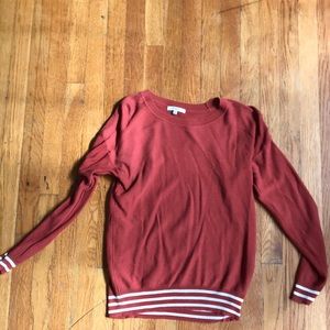 Madewell orange white top xs